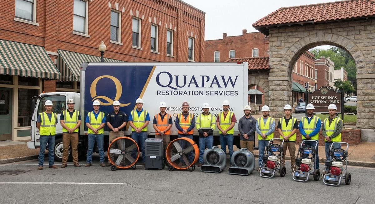 Spa City Storm Damage Repair crew performing emergency roof repair in Hot Springs, AR