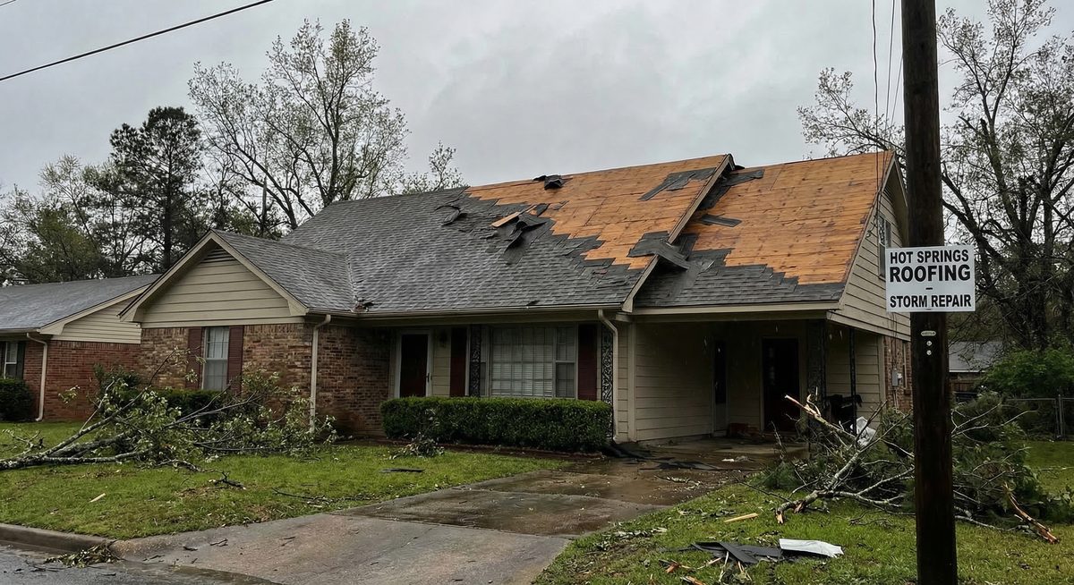 Wind damage restoration in Hot Springs, AR by Spa City Storm Damage Repair